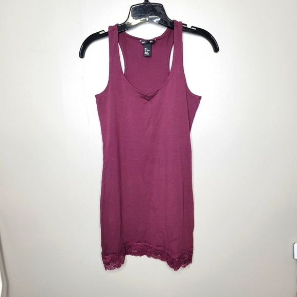 H&M Burgundy Slip Dress Size Small - Picture 1 of 5